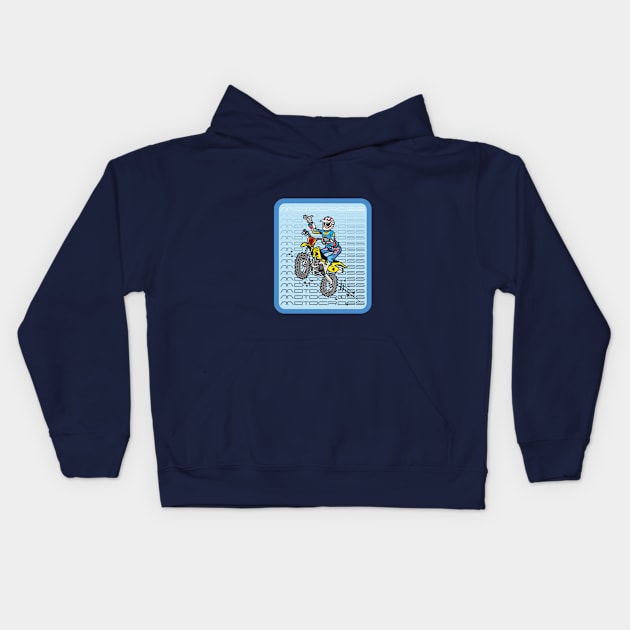 The Art of Motocross Kids Hoodie by Vick Debergh